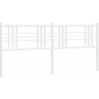 Berkfield Home Metal Headboard White 180cm