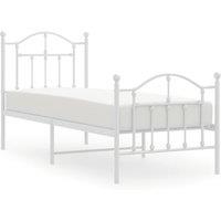 Berkfield Home High Sleeper Bed Frame Wax Brown 90x190 cm Single Solid Wood Pine in White | Size: Small Single