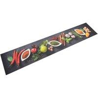 Berkfield Home Kitchen Rug Washable Spices 60x300 cm Velvet