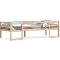 Berkfield Home Metal Bed Frame with Headboard & Footboard White 150x200 cm Kin in Brown | Size: Small Single
