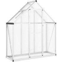 Berkfield Home Greenhouse with Base Frame Silver 169x58x195 cm Aluminium | Size: 169 x 58 x 195 cm