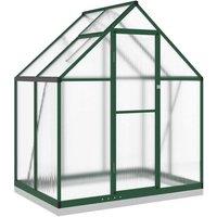 Berkfield Home Greenhouse with Base Frame Green 169x114x202 cm Aluminium | Size: 169 x 114 x 202 cm