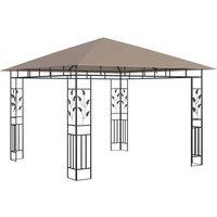 Berkfield Home Gazebo with Mosquito Net 3x3x2.73 m Taupe 180 g/m in Beige