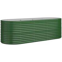 Berkfield Home Garden Raised Bed Powder-coated Steel 224x80x68 cm Green | Size: 224 x 80 x 68 cm