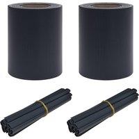 Berkfield Home Garden Privacy Screens 2 pcs PVC 35x0, 19 m Matte Dark Grey