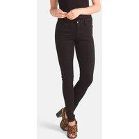Monkee Genes Women's Super Skinny Mid-Rise Denim Jeans in Black | Size: 30L