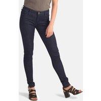 Monkee Genes Women's Super Skinny Mid-Rise Denim Jeans in Dark Indigo | Size: 30R