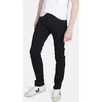 Monkee Genes Men's Slim Fit Mid-Rise Denim Jeans in Black | Size: 32L