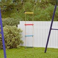 Berkfield Home Rope Ladder for Kids with 4 Rungs Multicolour