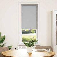 Berkfield Home Roller Blind Blackout Yellow 130x175 cm Fabric Width 126.6 cm Pol in Grey