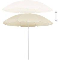 Berkfield Home Outdoor Parasol with Steel Pole Sand 180 cm in Beige