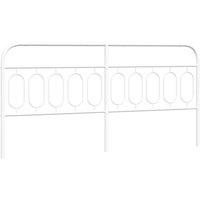 Berkfield Home Metal Headboard White 200 cm