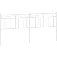Berkfield Home Metal Headboard White 193 cm