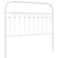 Berkfield Home Metal Headboard White 107 cm