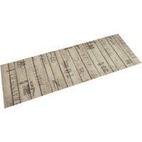 Berkfield Home Kitchen Rug Washable Fence 60x180 cm Velvet in Taupe