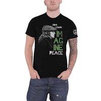 John Lennon Men's Imagine Peace T-Shirt in Black | Size: XL