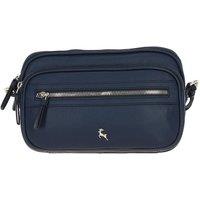 Ashwood Leather Women's 'Sogno di Cuoio' Compact Twin Zip Crossbody Bag in Navy