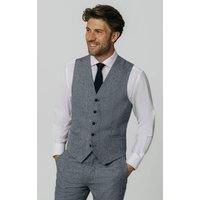 Dobell Men's Blue Donegal Tweed Waistcoat | Size: XL