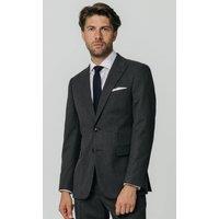 Dobell Men's Charcoal Puppytooth Check Suit Jacket | Size: 52R