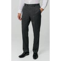 Dobell Men's Charcoal Puppytooth Check Suit Trousers | Size: 40S