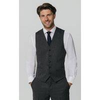 Dobell Men's Charcoal Puppytooth Check Waistcoat | Size: 3XL