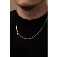 Outrage London Men's 2.5mm Sterling Silver Personalised Cuban Chain | Size: 20 inches