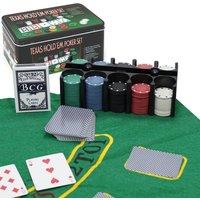 Tanness 200-Piece Casino Poker Set with Tin Case & Playing Mat