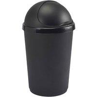 simpa 50L Anthracite Black Kitchen Bullet Bin with Roll Open Lid