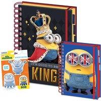simpa Stationery Set: A4 King Book, A5 Spiral Bound Book & Sticky Notes
