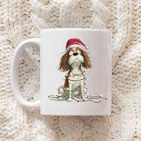 60 SECOND MAKEOVER Cavalier King Charles Spaniel Christmas Lights Mug in White