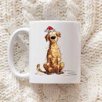 60 SECOND MAKEOVER Golden Retriever Christmas Lights Mug in White
