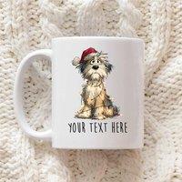60 SECOND MAKEOVER Personalised Havanese Christmas Lights Santa Hat Mug in White
