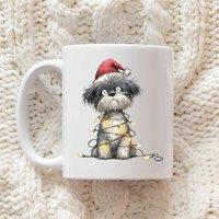 60 SECOND MAKEOVER Shih Tzu Christmas Lights Mug in White