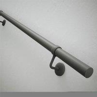 Forgeworks Textured Grey Premium Easy Install Indoor Stair Handrail Kit 2.4m