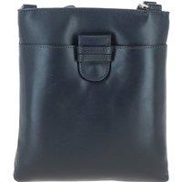 Ashwood Leather Women's Zip Top Vegetable Tanned Real Leather Crossbody Bag in Navy
