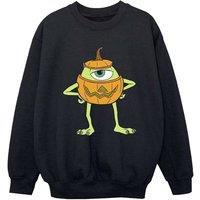 Disney Boy's Mike Pumpkin Halloween Sweatshirt in Black | Size: 12-13 Years