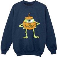 Disney Boy's Mike Pumpkin Halloween Sweatshirt in Navy | Size: 7-8 Years