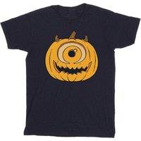 Disney Boy's Pumpkin Cotton Halloween T-Shirt in Navy | Size: 3-4 Years