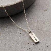 Posh Totty Designs Personalised Men's Silver Tag Necklace | Size: Standard