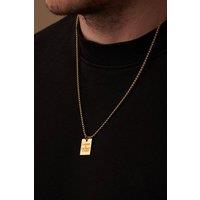 Outrage London Men's 18K Gold Personalised Tag Pendant Necklace | Size: 24 inches