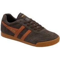 Gola Classics Men's 'Harrier' Suede Lace-Up Trainers in Brown | Size: 7