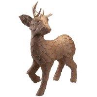 VFM e-Store Christmas Standing Deer Decoration 37cm x 10cm Gold X 1 | Size: 37 cm x 10 cm