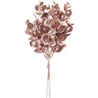 VFM e-Store Christmas Eucalyptus Bush Decoration 28cm x 16cm Rose Gold X 1 | Size: 28 cm x 16 cm