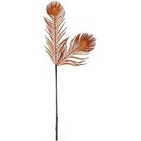 VFM e-Store Christmas Peacock Feather Stem Decoration 73cm x 16cm Copper X 1 | Size: 73 cm x 16 cm