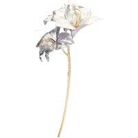VFM e-Store Christmas Amarylis Spray Decoration 56cm x 22cm Silver X 1 | Size: 56 cm x 22 cm