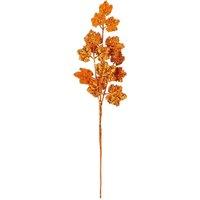 VFM e-Store Christmas Long Stem with Glitter Decoration 65cm x 20cm Orange X 1 | Size: 65 cm x 20 cm