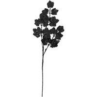 VFM e-Store Christmas Long Stem with Glitter Decoration 65cm x 20cm Black X 1 | Size: 65 cm x 20 cm
