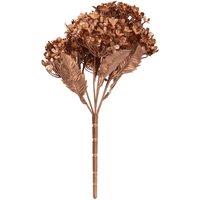 VFM e-Store Christmas Metallic Hydrangea Bush 33cm x 22cm Copper X 1 | Size: 33 cm x 22 cm