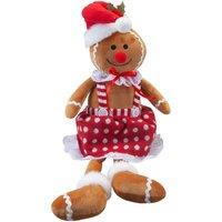 VFM e-Store Christmas Gingerbread Woman Decoration 62cm x 22cm Red X 1 | Size: 62 cm x 22 cm