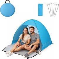 Voyager Beach Tent - Super Easy Pop-Up, Large Space, UPF 50+ UV Protection in Blue